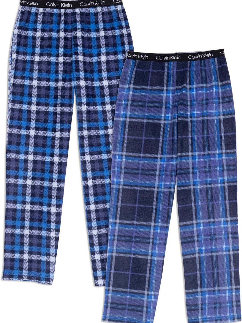 Calvin Klein Kids Blue Plaid Pajama Bottoms - 2 Pack